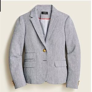 J CREW Blue Herringbone Blazer